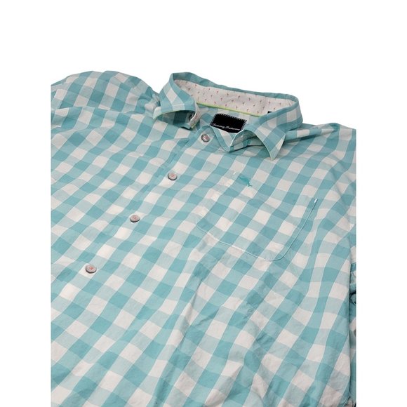 Tommy Bahama Teal Checkered Long‎ Sleeve Shirt Size XXL, 2XL - Picture 1 of 8